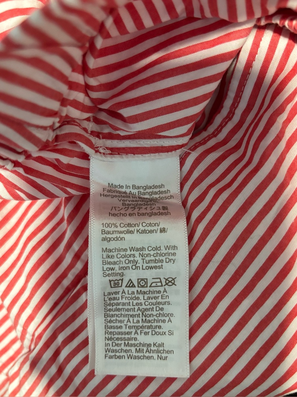 J. Crew Red and White Striped Women Shorts/boxer Medium - Picture 4 of 5